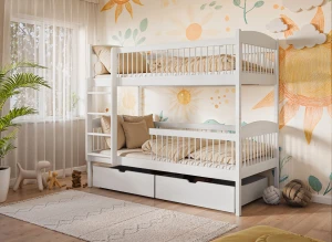 LUNA 80x180 white bunk bed Lano Furniture