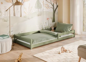 ALIS 80x160 olive green Montessori floor children's bed Lano Furniture