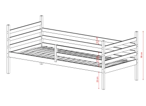 MELANI 80x190 cashmere children's single bed Lano Furniture