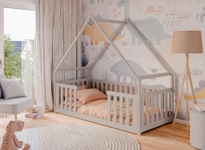BEE 80x190 cashmere Montessori floor children's house bed Lano Furniture