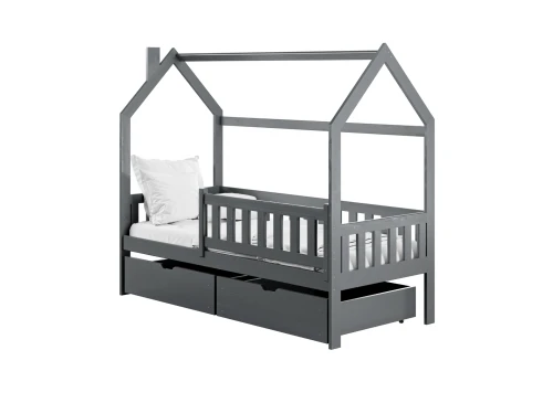 NATAN 90x200 graphite children's house bed Lano Furniture