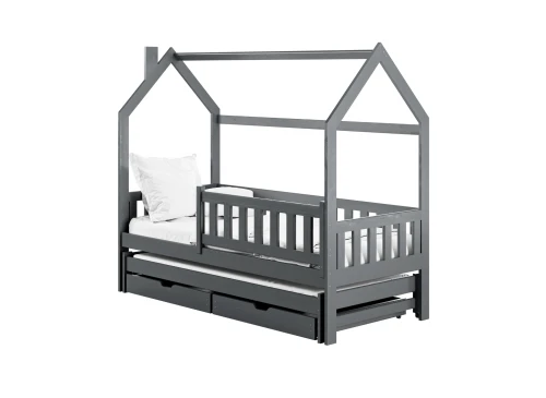 MONKEY 80x160 graphite children's house bed Lano Furniture