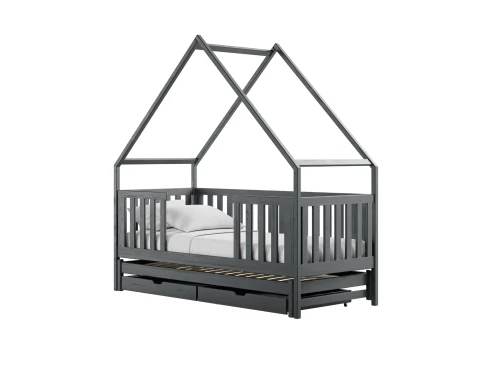 MAGIC 80x180 graphite bunk bed house Lano Furniture