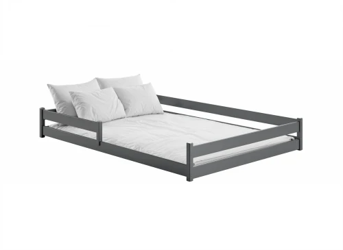 FINI 140x200 graphite Montessori floor bed for children Lano Furniture