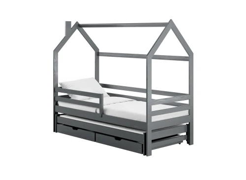DANEK 90x180 graphite children's house bed Lano Furniture