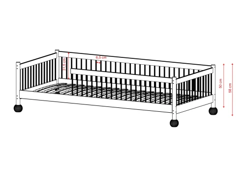 STAR 80x180 cashmere children's single Montessori bed Lano Furniture