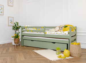 SENSO 80x180 olive green double trundle bed Lano Furniture