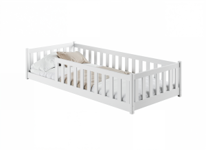 BELLA 80x160 white Montessori floor bed for children Lano Furniture