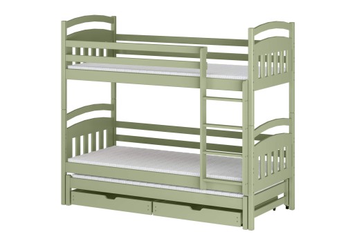 ALAN 90x200 olive green bunk bed Lano Furniture