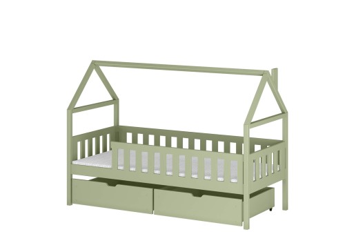 DOMI 80x180 olive green single children's bed Lano Furniture