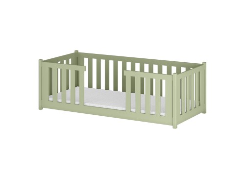 FERO 90x180 olive green Montessori floor children's bed Lano Furniture