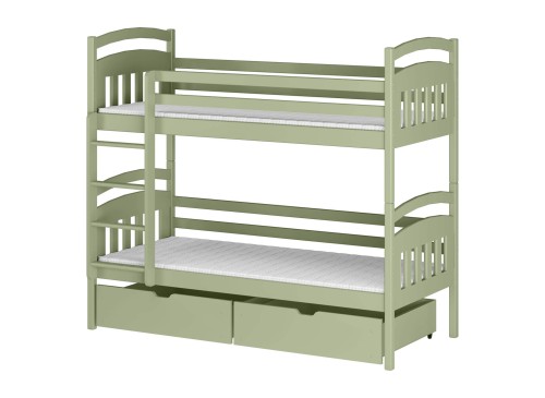 GABI 90x200 olive green bunk bed Lano Furniture