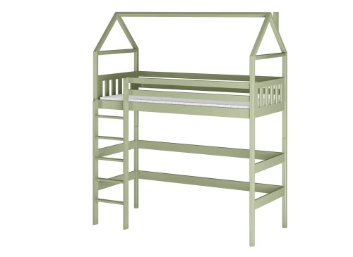 GLORIA 80x190 olive green single high sleeper bed Lano Furniture