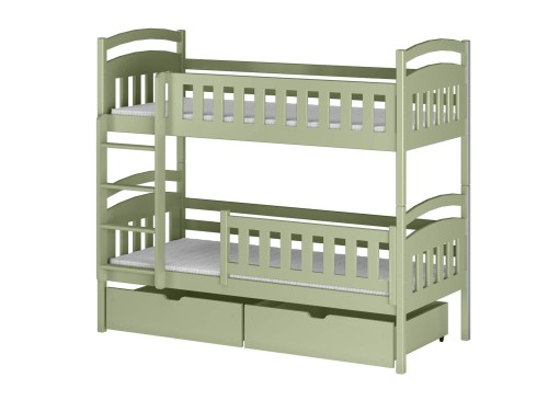 IGNAŚ 80x190 olive green bunk bed Lano Furniture