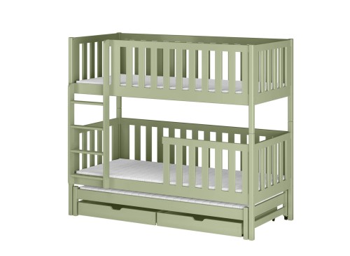 LEA 80x200 olive green bunk bed Lano Furniture