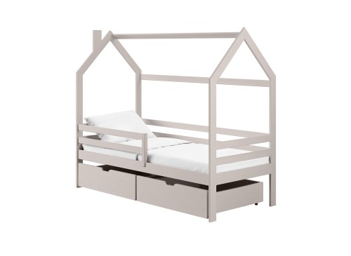 LILA 90x200 cashmere single children's house bed Lano Furniture
