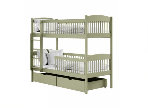 LUNA 80x180 olive green bunk bed Lano Furniture