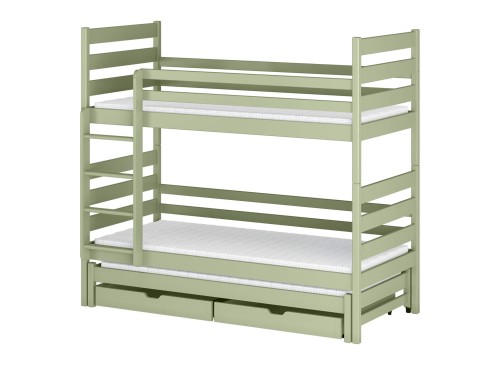 TOMI 90x180 olive green bunk bed Lano Furniture