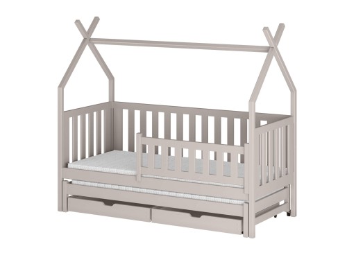 TYTUS 90x200 cashmere double trundle tipi bed Lano Furniture