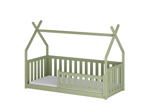 BOGUŚ 80x190 olive green single children's tipi bed Lano Furniture