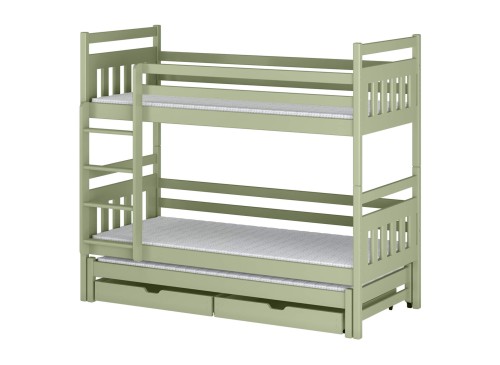 SEWERYN 80x200 olive green bunk bed Lano Furniture