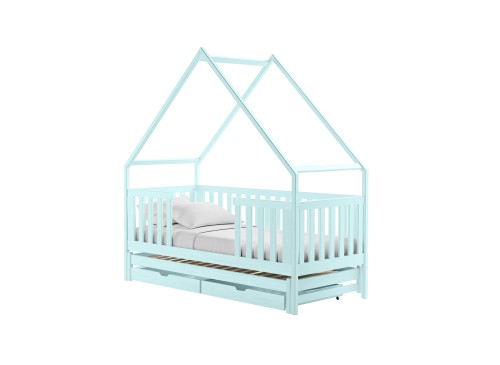 MAGIC 80x180 blue bunk bed house Lano Furniture
