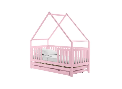 MAGIC 90x200 pink bunk bed house Lano Furniture