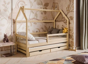 PAPI 80x200 pine children's house bed Lano Furniture