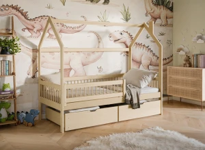 OSKAR 80x190 pine children's house bed Lano Furniture