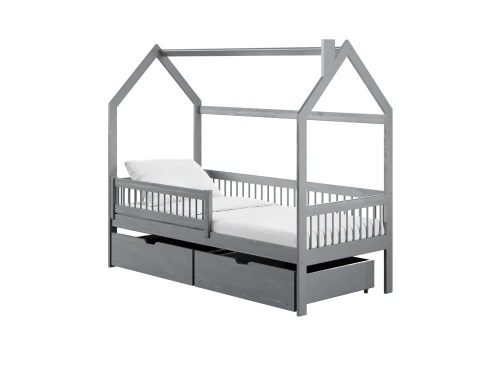 OSKAR 80x190 grey children's house bed Lano Furniture