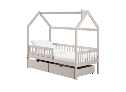 OSKAR 80x200 cashmere single children's house bed Lano Furniture