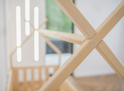 BOGUŚ 80x190 pine children's tipi cot bed Lano Furniture