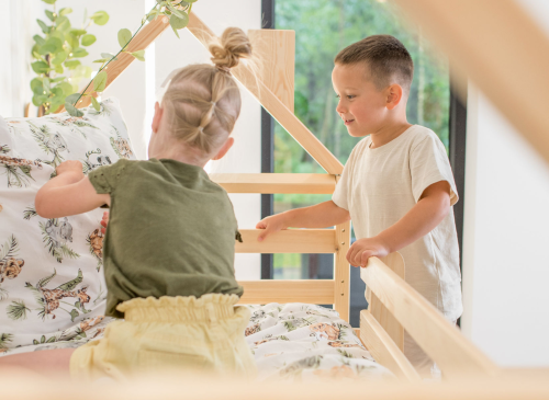 PLAY 90x190 pine bunk bed with a slide Lano Furniture