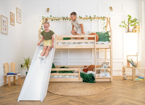 PLAY 90x200 pine bunk bed with a slide Lano Furniture