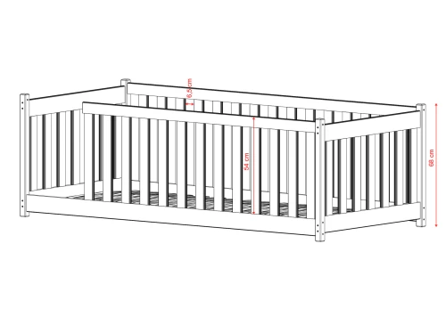 CONCEPT 80x180 cashmere single children's cot bed Lano Furniture
