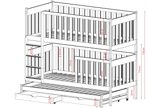 EMILKA 90x200 cashmere bunk bed Lano Furniture