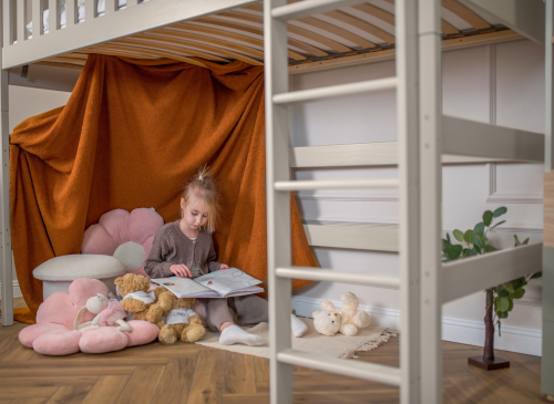 LAURA 90x190 cashmere loft bed Lano Furniture