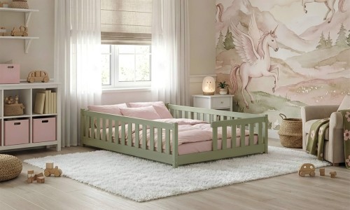 LEVI 140x200 olive single children's bed Lano Furniture