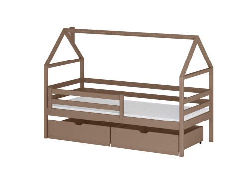 ARON 80x180 milk chocolate single children's bed Lano Furniture