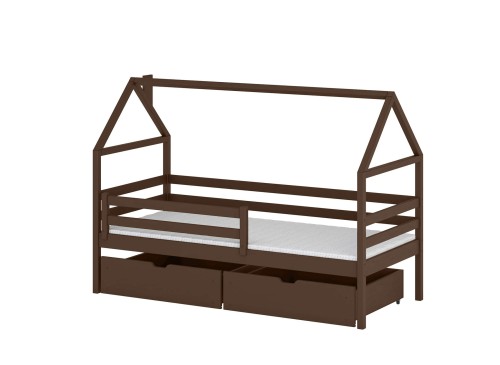 ARON 90x200 dark chocolate single children's bed Lano Furniture