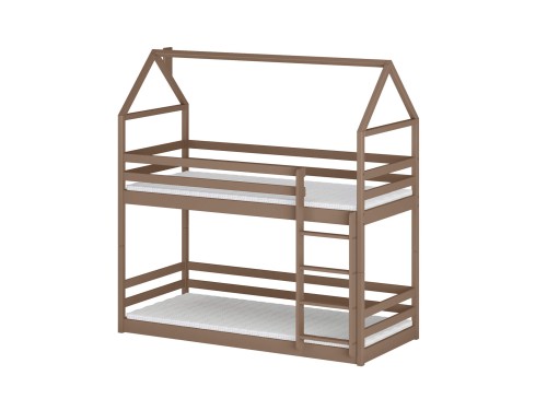 AXEL 80x170 milk chocolate bunk bed house Lano Furniture