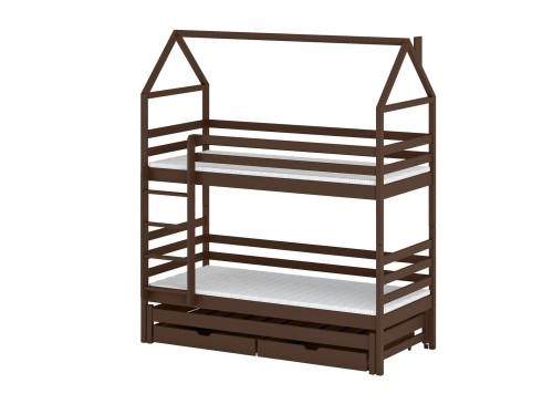 DALIA 80x170 dark chocolate bunk bed house Lano Furniture