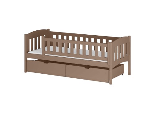 GUCIO 90x200 milk chocolate single children's bed Lano Meble