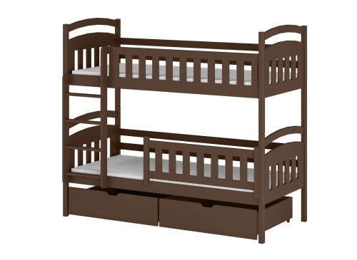 IGNAŚ 90x200 dark chocolate bunk bed Lano Furniture