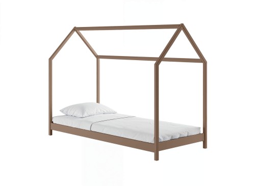 LUCKY 80x160 milk chocolate single children's bed Lano Furniture