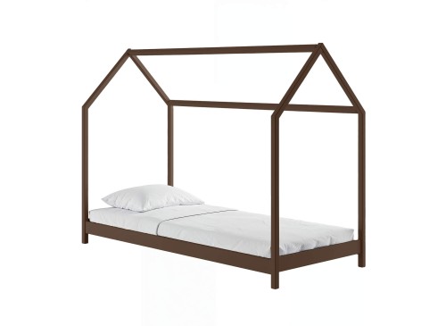 LUCKY 80x180 dark chocolate Montessori floor bed children's house Lano Furniture