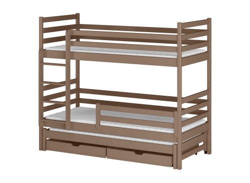 LUK 80x180 milk chocolate bunk bed Lano Furniture