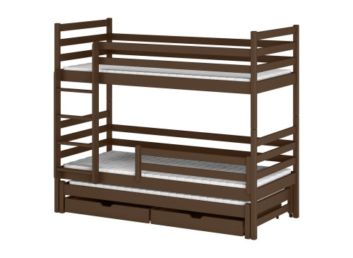 LUK 80x180 dark chocolate bunk bed Lano Furniture