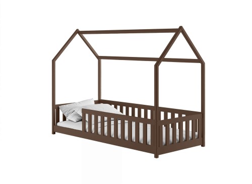 NOAH 90x200 dark chocolate Montessori floor bed children's house Lano Furniture