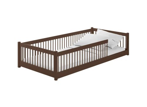 PEDRO 90x200 dark chocolate Montessori floor bed for children Lano Furniture